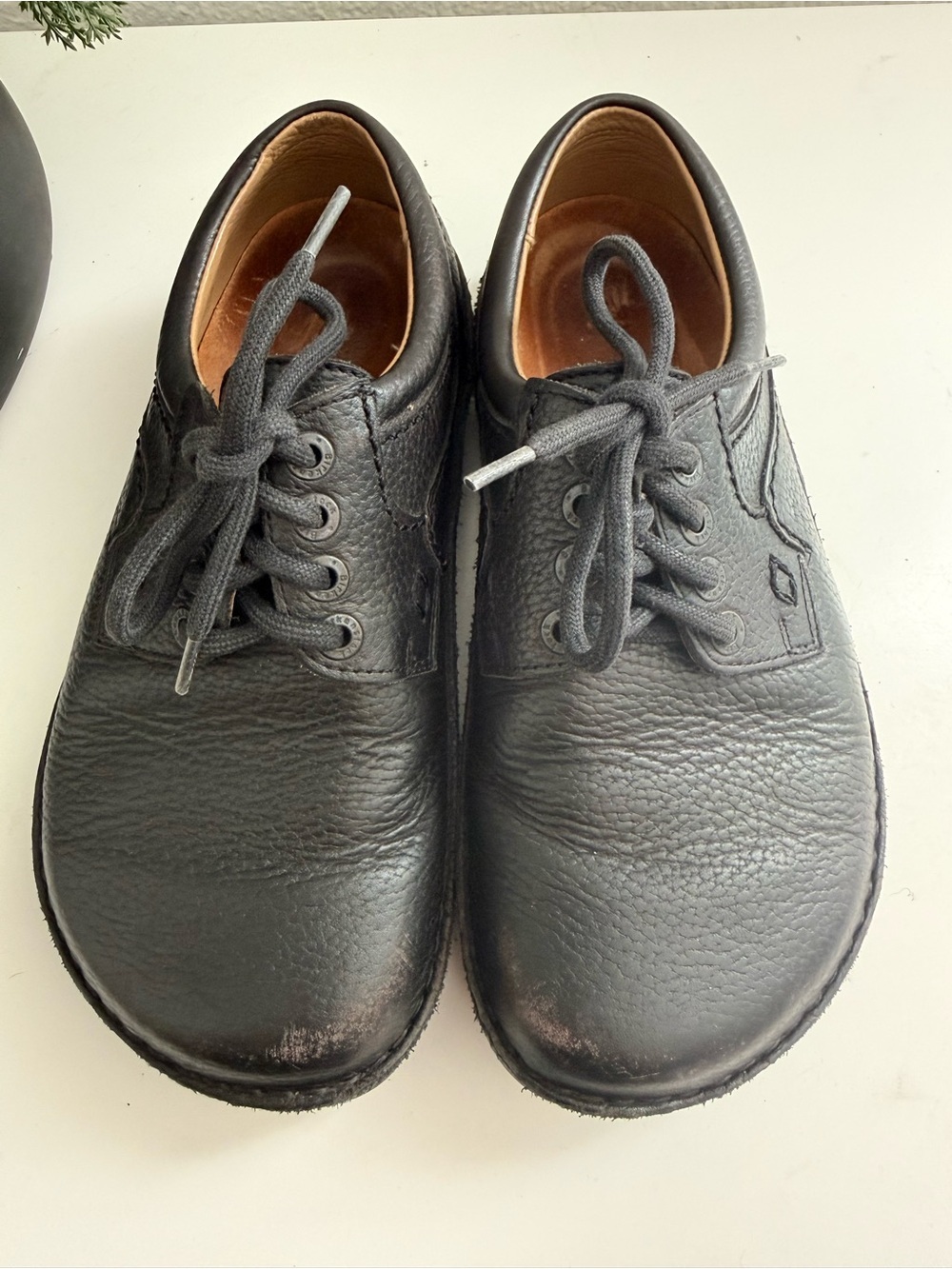 Birkenstock QO 500 women size 5 Black Leather Lace-Up Sneakers